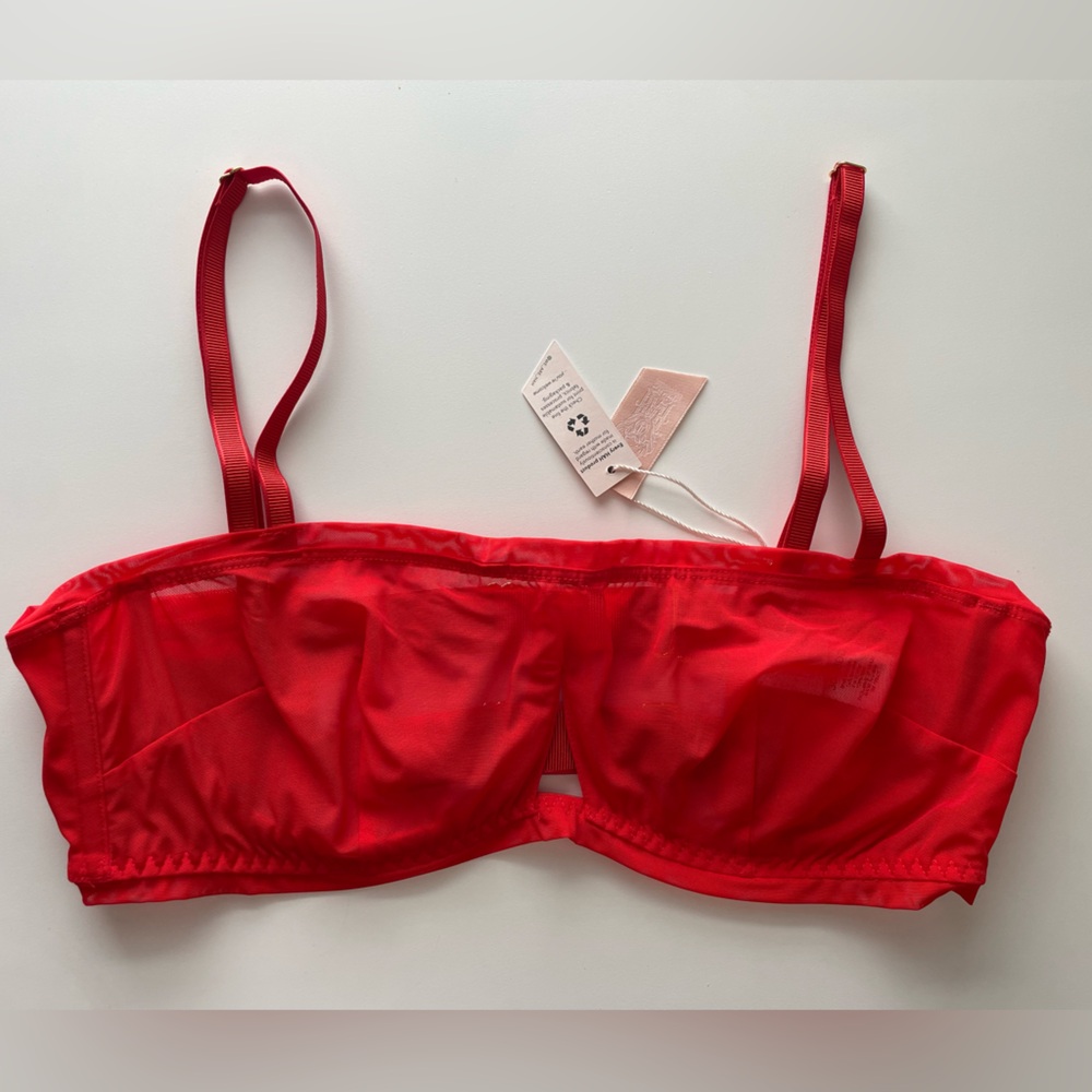 NWT FP/Revolve We Are HAH Wired Bra in Blood Orange